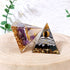 1pc Orgone Pyramid For Positive Energy And Amethyst Crystal Ball, With Protection From Crystals Energy Generator For Stress Reduce Healing Meditation And Wealth Attraction For Decoration