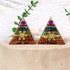 1pc Orgone Pyramid For Positive Energy And Amethyst Crystal Ball, With Protection From Crystals Energy Generator For Stress Reduce Healing Meditation And Wealth Attraction For Decoration