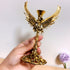 1 metal angel shape holder,stand, healing crystal, suitable for home decor