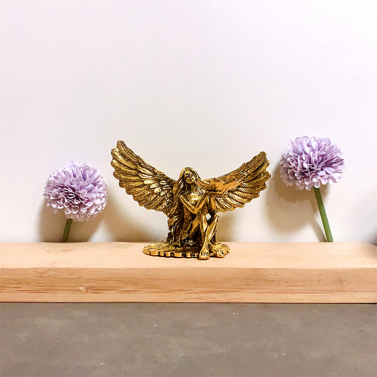 1 metal angel shape holder,stand, healing crystal, suitable for home decor