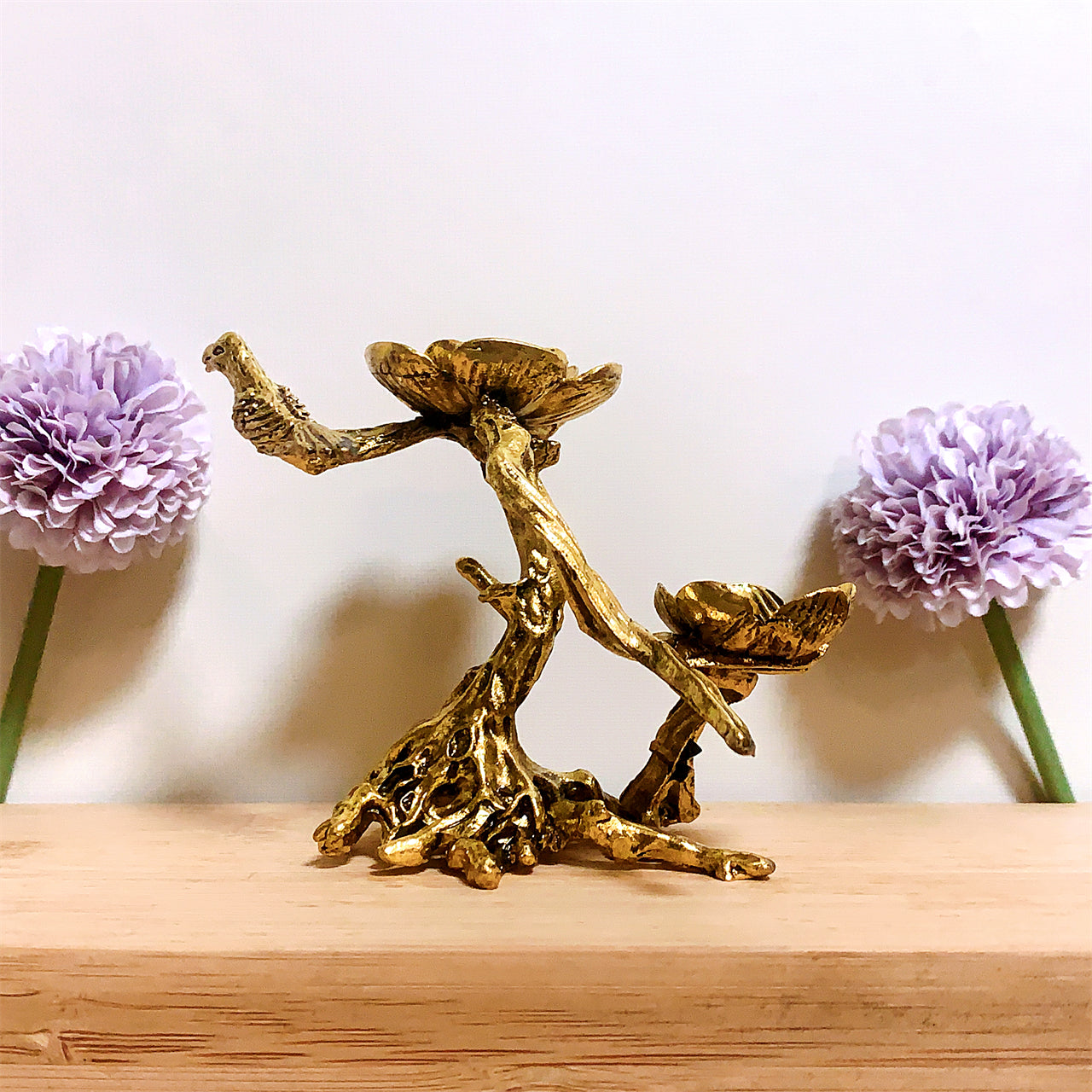 1 metal flower shape holder,stand, healing crystal, suitable for home decor