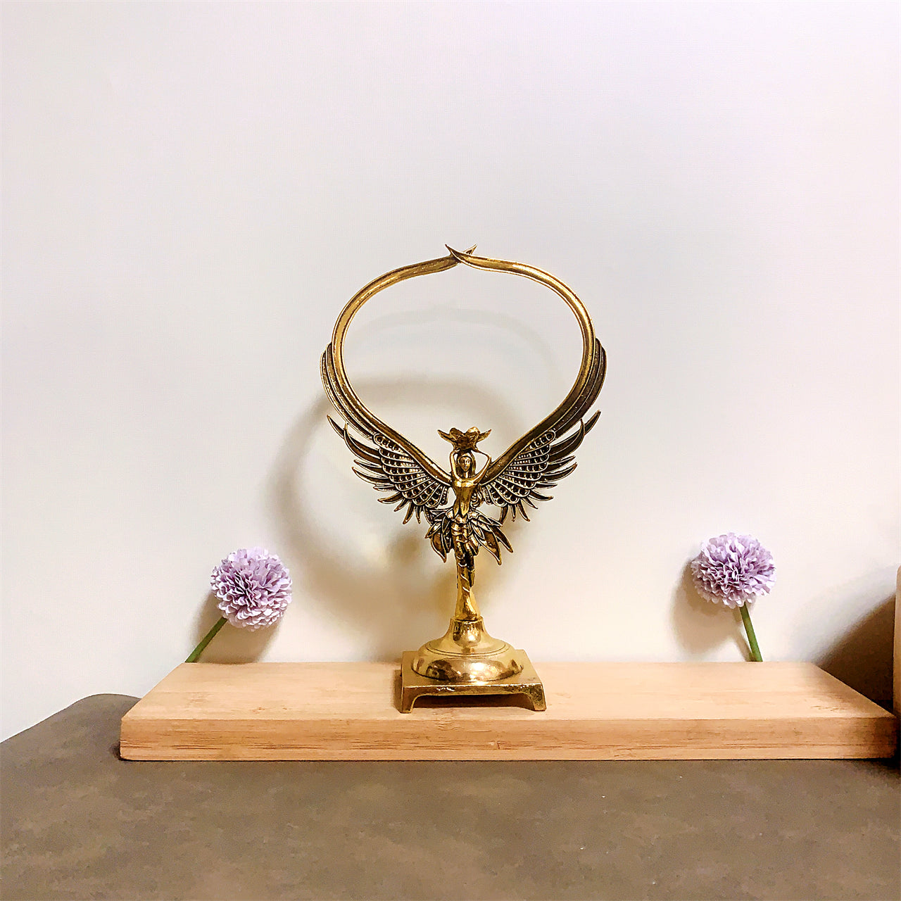 1 metal angel shape sphere holder,stand, healing crystal, suitable for home decor