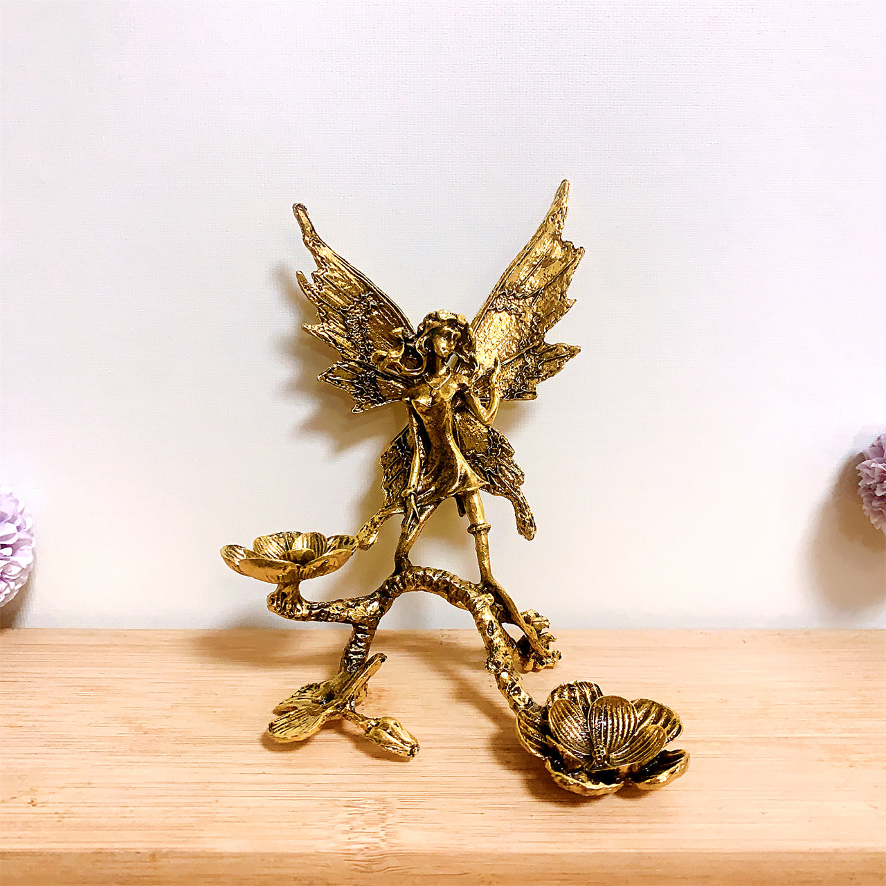 1 metal angel  flower shape sphere holder,stand, healing crystal, suitable for home decor