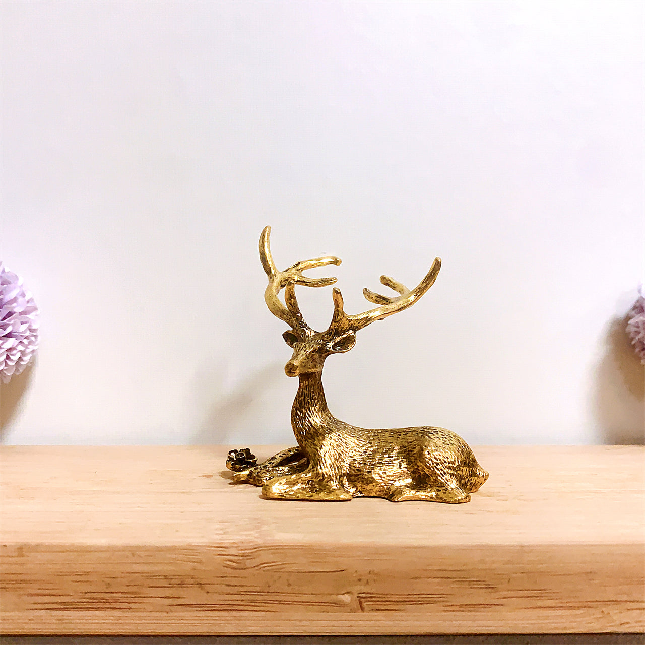 1 metal deer shape sphere holder,stand, healing crystal, suitable for home decor