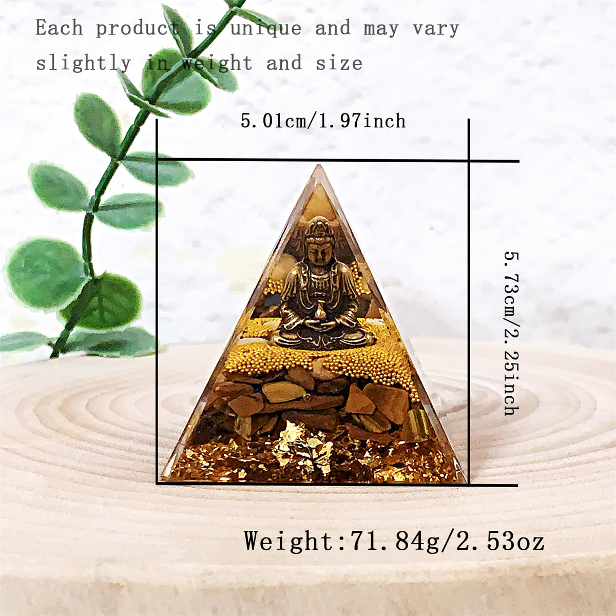 1pc Orgone Pyramid For Positive Energy And Amethyst Crystal Ball, With Protection From Crystals Energy Generator For Stress Reduce Healing Meditation And Wealth Attraction For Decoration