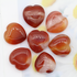 1PC 30mm Natural Red Agate Loving Heart Carving Crystal Crafts for Making Necklace and Home Decoration