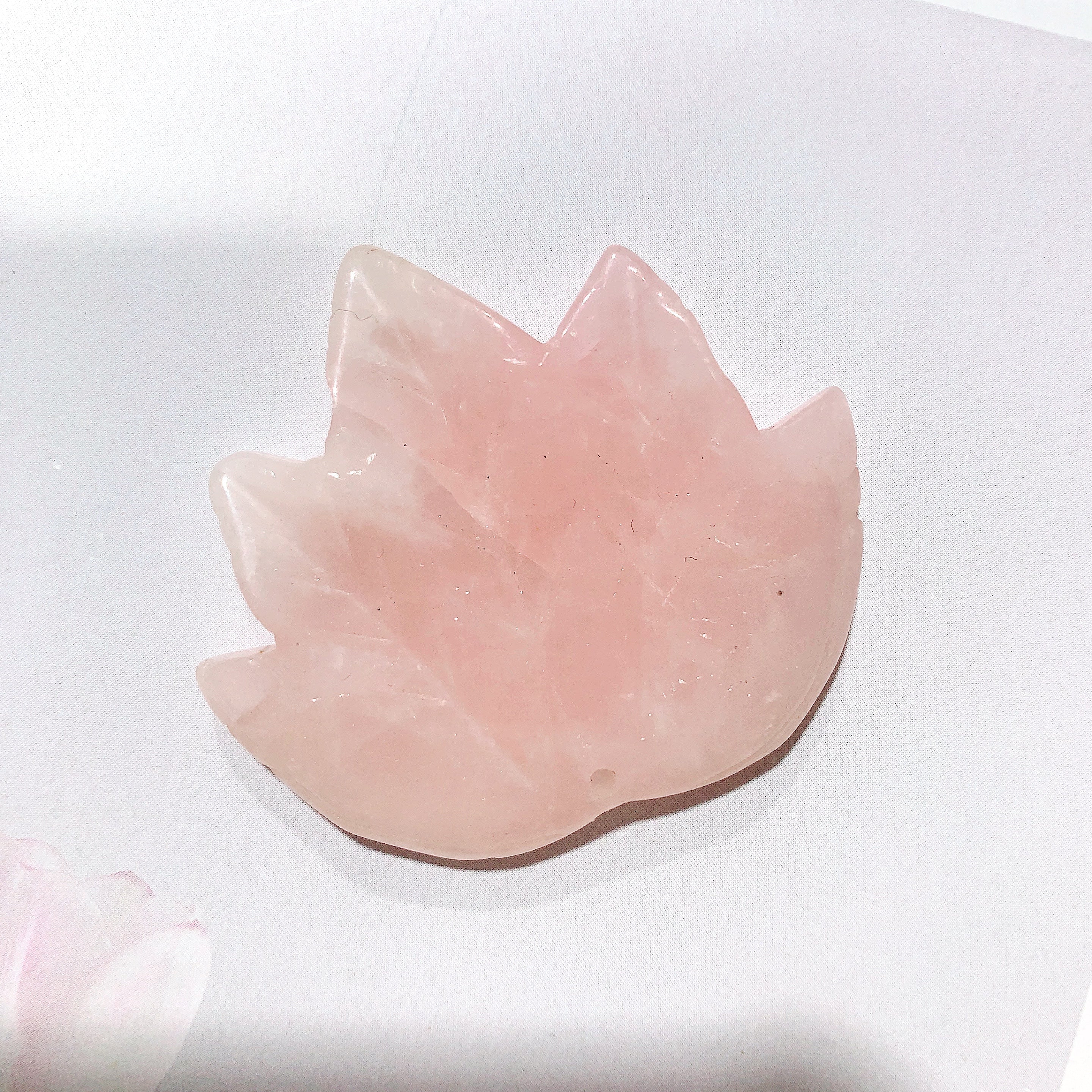 1PC 45mm Natural Rose Quartz Green Aventurine Polychrome Agate Foliage Crystal Crafts for Making Necklace and Home Decoration