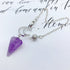 1Inch Crystal Pendulum Moon Shaped Charm Natural Rose Quartz Amethyst Healing Stones Reiki Pendant for Making Necklace