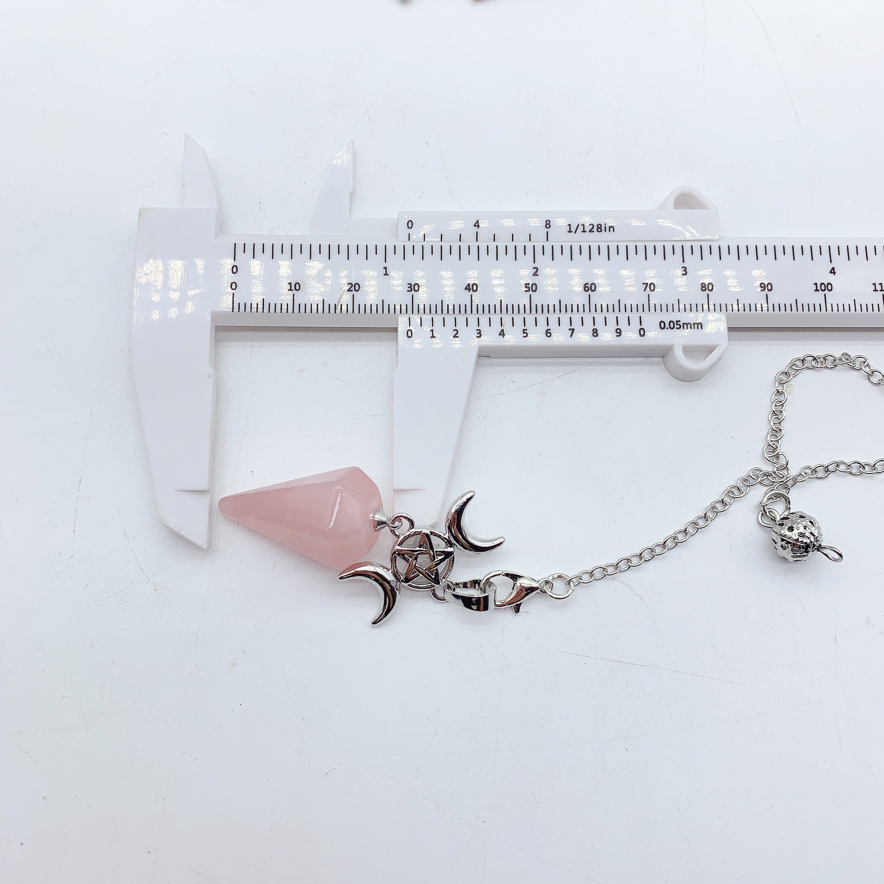 1Inch Crystal Pendulum Star Shaped Natural Rose Quartz Amethyst Clear Quartz Healing Stone Reiki Pendant for Making Necklace