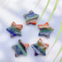 1PC 30mm Crystal Star Colorful Healing Stones Natural Green Aventurine Amethyst Carvings Star for Making Necklace DIY