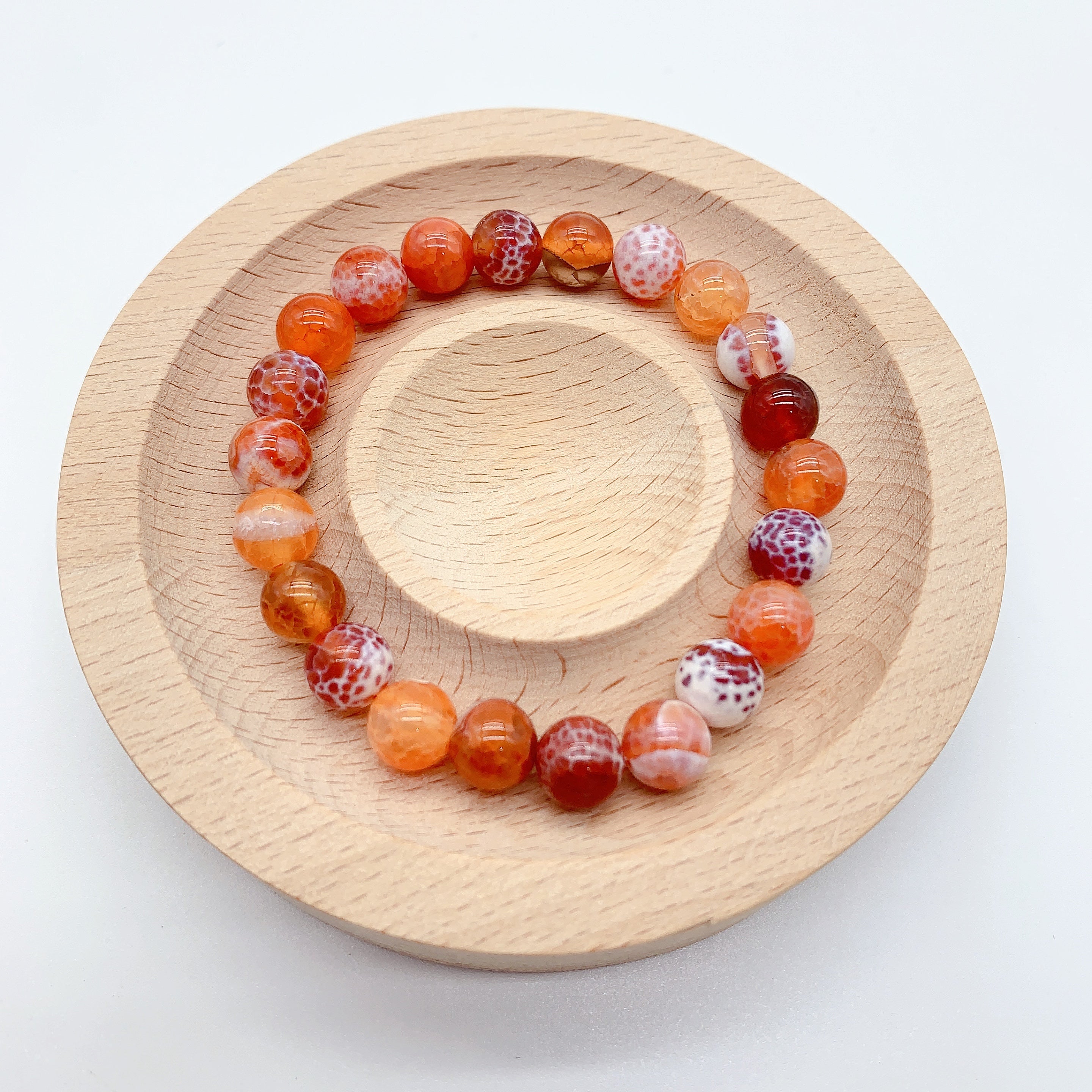 1PC Crystal Bracelets Natural Carnelian 8mm Beads Red Agate Pendant Healing Stones Reiki Bracelet for Making Necklace DIY