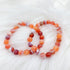 1PC Crystal Bracelets Natural Carnelian 8mm Beads Red Agate Pendant Healing Stones Reiki Bracelet for Making Necklace DIY