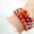 1PC Crystal Bracelets Natural Carnelian 8mm Beads Red Agate Pendant Healing Stones Reiki Bracelet for Making Necklace DIY