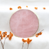 10cm Natural Rose Quartz Heart Shaped Coaster Crystal Cup Mat Metal Package Edge Healing Stones for Home Decoration