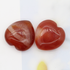 1PC 30mm Natural Red Agate Loving Heart Carving Crystal Crafts for Making Necklace and Home Decoration