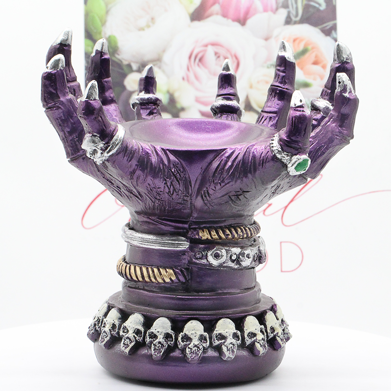 13cm Crystal Sphere Holder Stand Demon Hand Shaped Ball Base Healing Stones Devil Bringer Art Furnishing Articles for Home Decoration