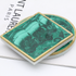 1PC 80mm or 100mm Natural Malachite Cup Mat Healing Carving for Art Furnishing Articles and Home Decoration