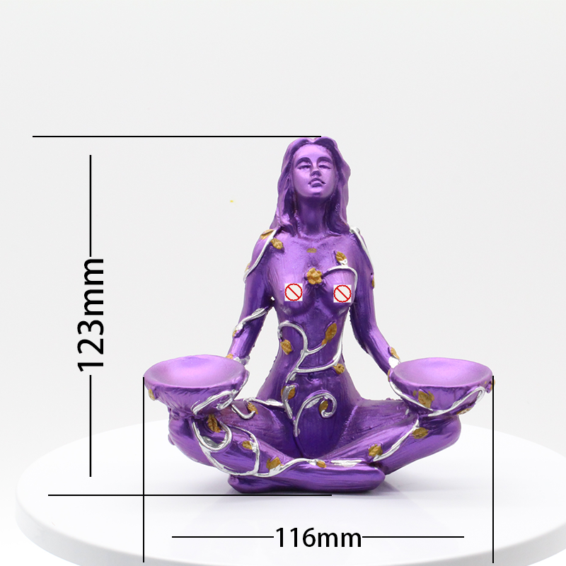 12cm Crystal Sphere Holder Stand Goddess Shaped Ball Base Forest Angel Reiki Carvings Art Furnishing Articles for Home Decoration