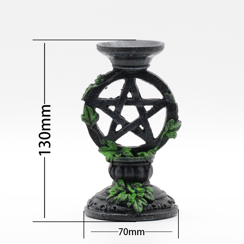 13cm Crystal Sphere Holder Stand Resin Pentagram Five-pointed Star Shaped Healing Ball Base Reiki Stones for Home Decoration